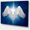Designart - Angel Wings on Blue Background - Abstract Canvas Art Print